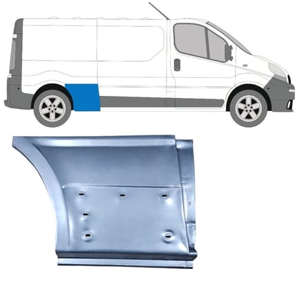 Reparatiepaneel achterspatbord voor Opel Vivaro 2001-2014 / Rechts