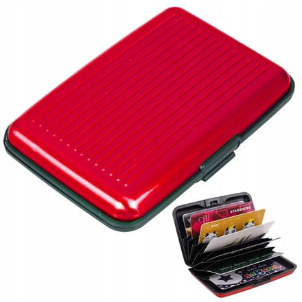 Pingyang Rongrong Handicraft - Portemonnee - Aluminium - Rood - RFID Bescherming