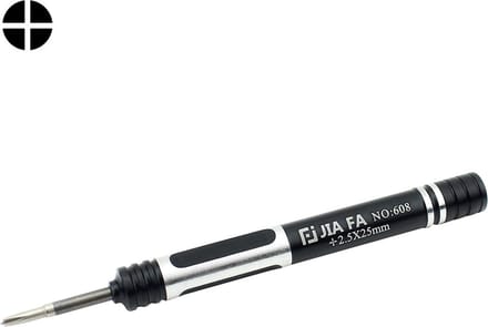 Let op type!! JIAFA JF-608-2.5 Hollow Cross Tip 2.5 Middle Bezel Repair Screwdriver (Black)