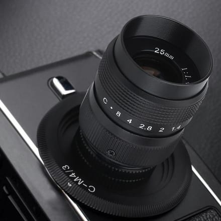 25mm f 1.4 Lens   C M43 Adapter   Macro Ring voor Olympus EPL5 EPM3 EPL7 OM-D black