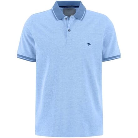 Fynch-Hatton Polo Two-Tone Soft Cotton Piqué Light Sky / male