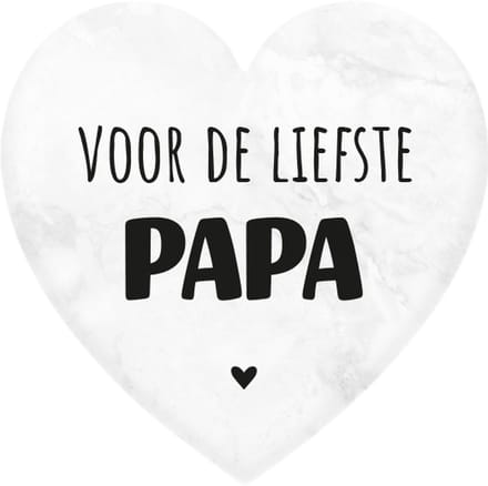 Marmeren hartje - Papa - 5x5cm