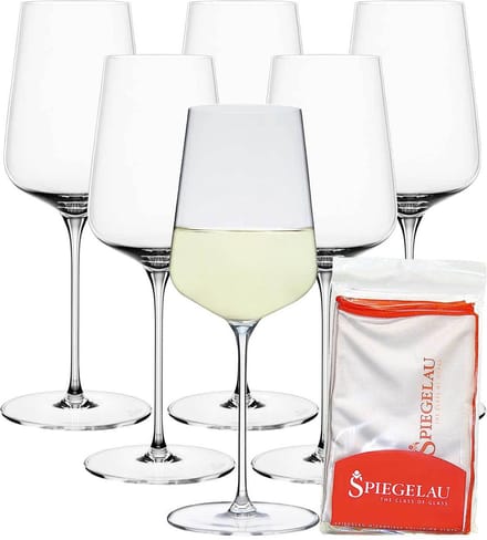 Weißweingläser + Poliertuch Definition 430 ml Set van 6
