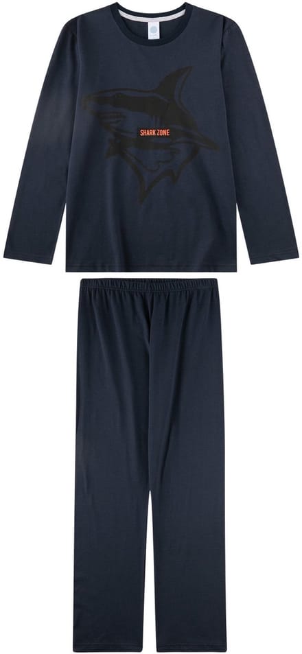 Sanetta Pyjama Pyjama Teens Shark Zone lang
