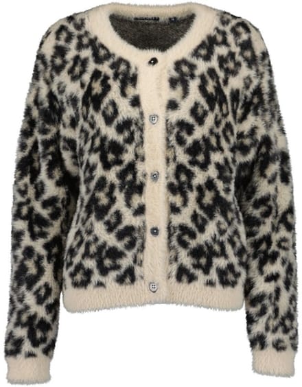 Blue Seven - Vest 248109 zwart/beige met knopen - maat 42