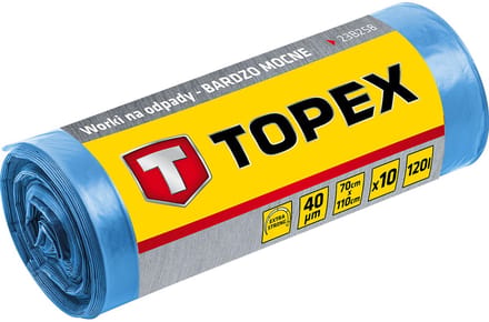 Grupa Topex - Afvalzak - 120L - Blauw - 40 Micron
