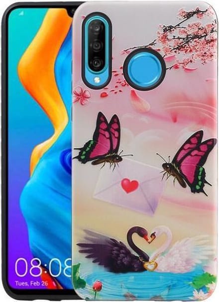 Vlinder Design Hardcase Backcover voor Huawei P30 Lite / Nova 4E