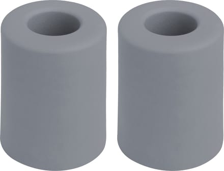 Deltafix Deurbuffer - 2x - deurstopper - grijs - rubber - 50 x 35 mm - schroefbevestiging