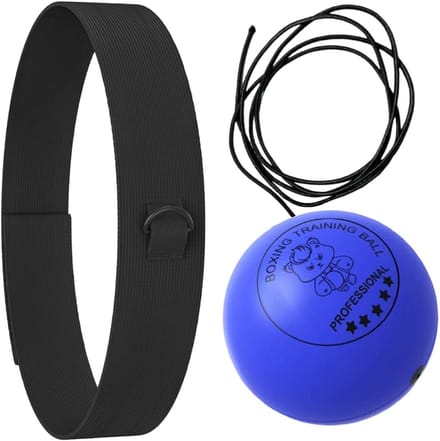 Boksbal Set - Reactiebal Training - Slagvaardigheid Trainen - Verstelbare Hoofdband - Diverse Bal Groottes - Blauw