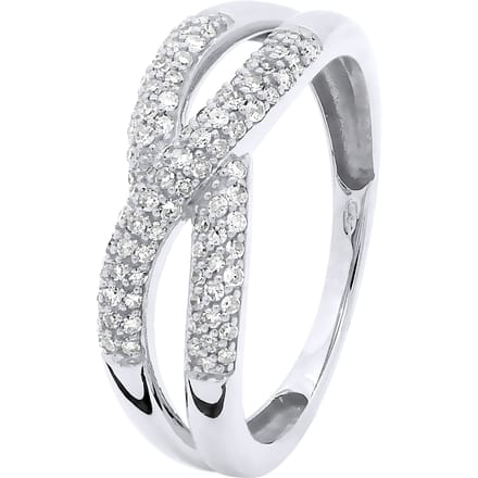 Ring Diamonds 0.080 Cts Rush Volume White Gold