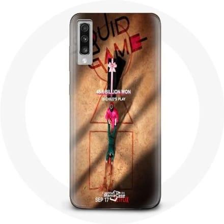 Coque pour Samsung Galaxy A50 Squid Game Série affiche soldat