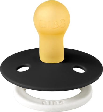 BiBs Glow In The Dark Fopspeen - Rond - Flow Pack - 18+ Mnd - Black