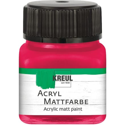 KREUL acryl matte verf, 20 ml - Karmijnrood