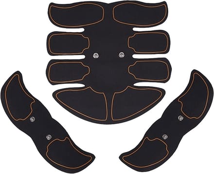 DW4Trading Elektrische Buikspier Trainer incl. 12 Gel Pads - EMS Trainer - Zwart