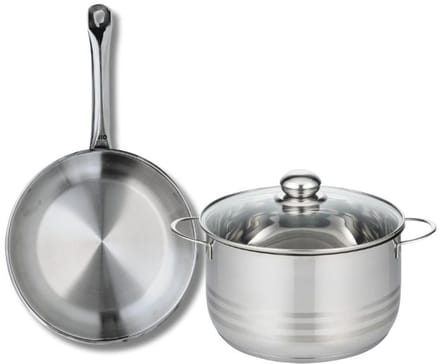 Set van 1 Koekenpan 24 cm en 1 braadpan 20 cm Elo Profi Brillant