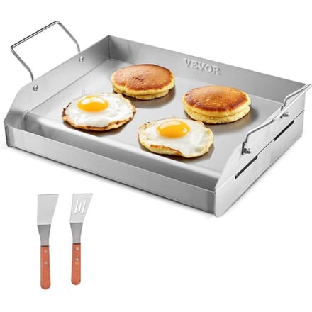 Plancha Plate 17x13 pouces Acier Inoxydable Plaque Universelle pour Grill BBQ Ustensile de Cuisine