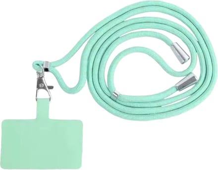 Smartphonica Telefoonkoord universeel - verstelbaar afneembaar koord voor mobiele telefoon - turquoise