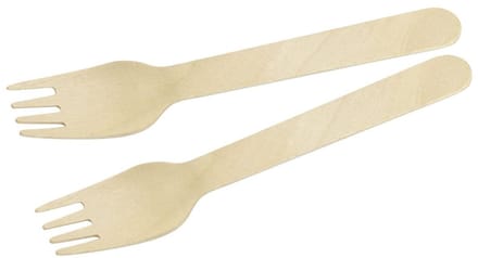Set van 30 wegwerp houten vorken 16 cm Fackelmann Move
