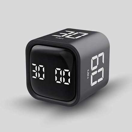 Pomodoro Dobbel - ADHD focus timer - Pomodoro Techniek Timer - Focus Timer Kubus - Digitale Afteltimer - Roterende Kubustimer - Time Management - Werk, Studie & Thuiswerken - Kookwekker