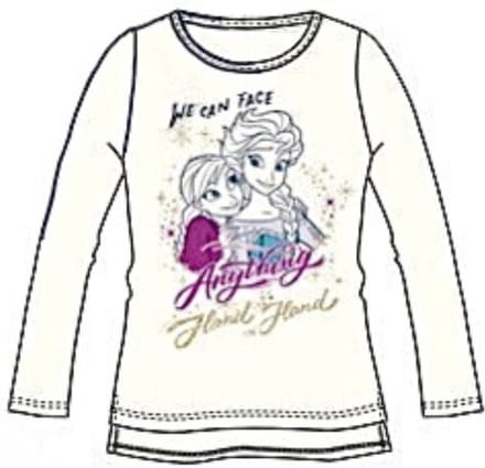 Disney Frozen longsleeve - Hand in Hand - Off White - maat 110 (5 jaar)