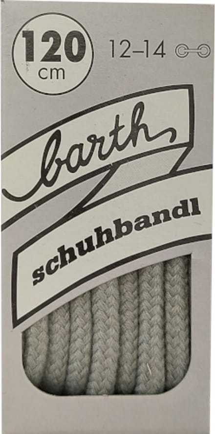 Barth Veter - Grijs - Extra Dik Rond - Lengte 120 cm - Dikte 5 mm - Schoenveter