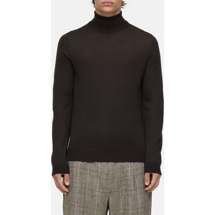 Closed Turtle-neck Jumper Knits Ebony Maat: XXL | Coltruien Outlet | Heren | Bruin