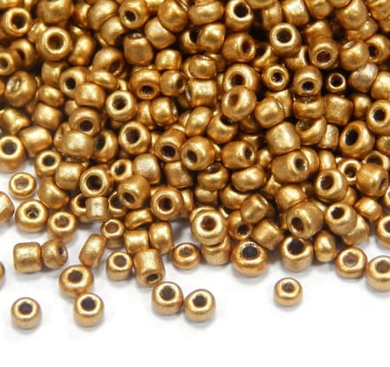 Rocailles kralen metallic kleur 11/0 voor kinderen mat goud
