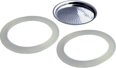 Filterplaatje en 2 Afsluitringen voor Percolator, 4 Kops - Gefu | NANDO