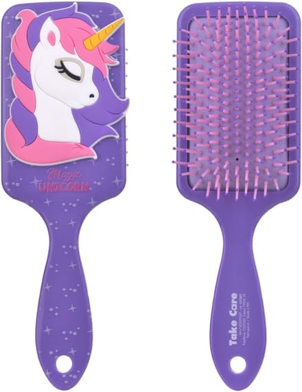 Unicorn - Haarborstel Antiklit - Voor Meisjes - Haarborstel -Paars