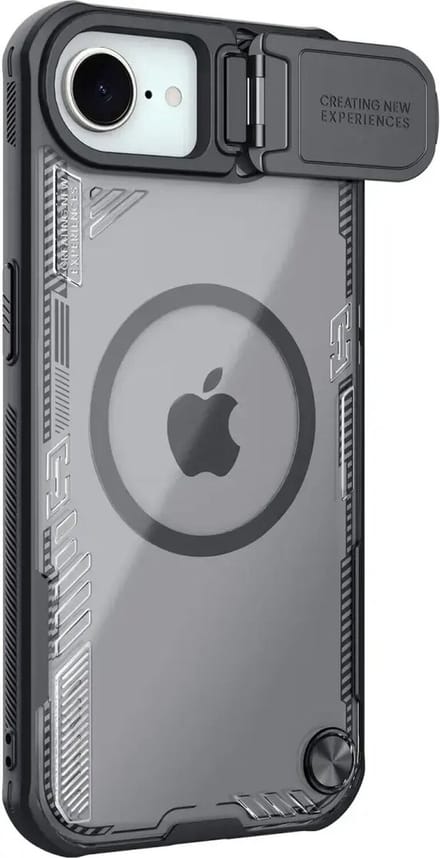 Nillkin Iceblade Prop Magnetic Case with Lens Cover and Stand for iPhone 16e - Black