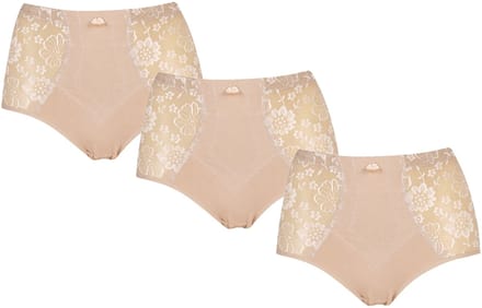 JC 3-Pack Licht corrigerende dames slips H201 Huid - maat M