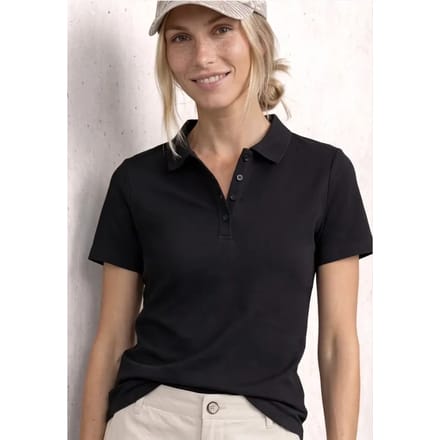 Poloshirt met korte mouwen en geribde structuur