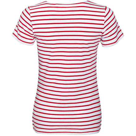 SOLS Dames/dames Miles Gestreept T-Shirt met korte mouwen (Wit/rood)