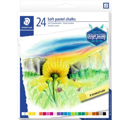 Pastelkrijt Staedtler karat zacht assorti set à 24 stuks