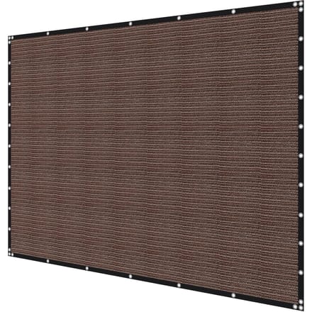 90% Zonwerend Doek Privacy Scherm 3 x 3,6 m voor Terras Tuin (Bruin)