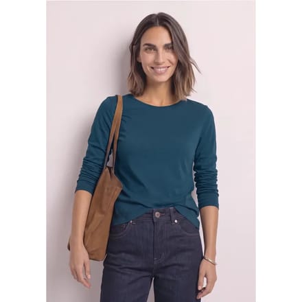 Effen shirt met lange mouwen
