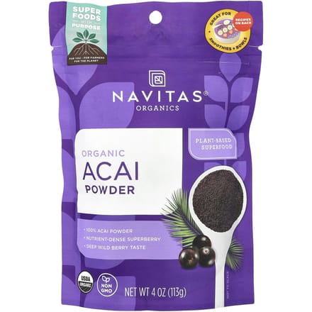 Navitas Organics, Biologisch Acai Poeder, 4 oz (113 gr)