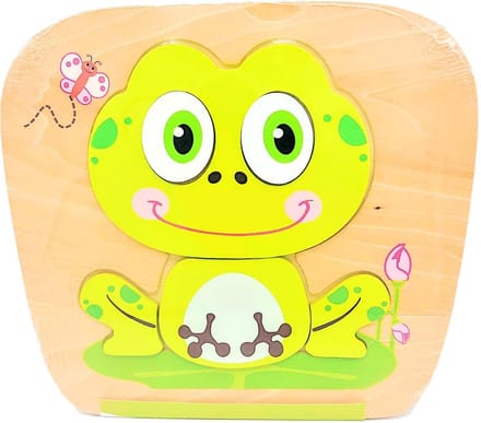 Houten Vormenpuzzel Kikker - Simply for Kids - My First Puzzel - Vanaf 1 jaar
