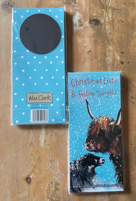 Alex Clark Magnetic Notepad or To-Do list ~ Magnetisch Notitieblok Kerst 'Christmas Lists & Festive Thougts'