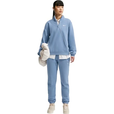 Nike studio fleece broek in de kleur blauw.