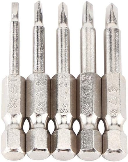 Driehoekige Schroevendraaierset - 5 Stuks S2 Stalen Bits voor Precisie Elektronica