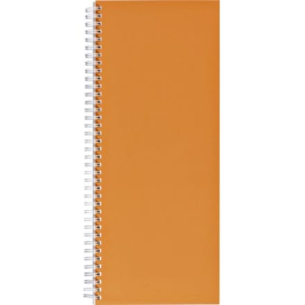 Notizbuch 135x330mm Linie 160 Seiten 70gr Spirale orange