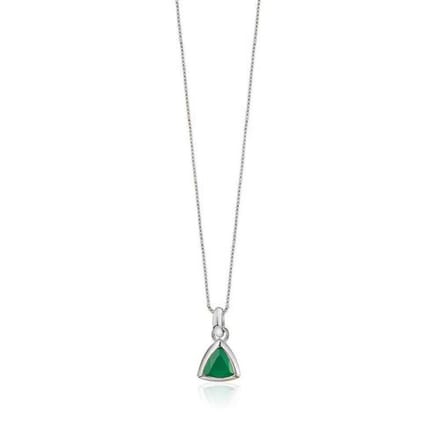 Petit Comité - Ketting Dames Geboortesteen Smaragd Mei (Zilver) - Cadeau Dames