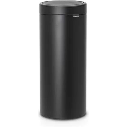 Brabantia Afvalbak Touch Bin - Staal - Mineral Moonlight Black - 29.5x32x72cm - 30l