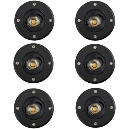 KS Verlichting - Unit - Grondspot - 6x - Verstelbaar - Modern - Rond - Spot - Zwart