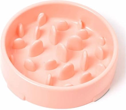 Anti schrok voerbak - Antischrokbak roze - Hondenbak- Slow feeder