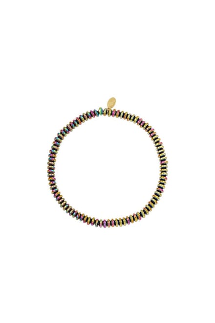 Armband kleine kralen holografisch Multi Hematiet