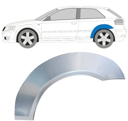 Reparatiepaneel achterspatbord voor Audi A3 8P 2003-2012 / Links