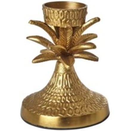 Rice kaarsenhouder goud - palmboom