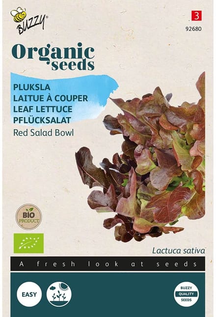 Pluksla 'Red Salad Bowl' Bio - Rode Bladeren met Frisse, Knapperige Smaak